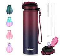 SLUXKE Bouteille d'eau en acier inoxydable - 700 ml - Isotherme - Thermos - Sans BPA - Anti-fuite - Bouteille à boire en métal - Pour l'extérieur, les boissons gazeuses, le sport, l'école, le fitness