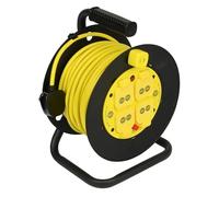 SLx Rallonge 30 m - Résistant à l'eau - 4 prises IP44 - 13 A - Avec découpe thermique - Robuste et résistant aux intempéries - Pour jardin, bricolage et commerce