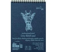 SM.LT Bloc à spirale à dessin Authentic Grey Format A5 20 feuilles de 180 g/m² 5EB-20TS/GREY