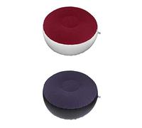 SM SunniMix 2pcs Pouf Gonflable Gonflable Coussin D'assise Pouf Ergonomique pour Intérieur/Extérieur/Piscine - Rouge, Bleu Foncé