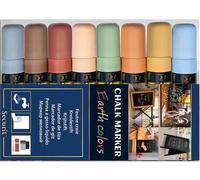 Marqueur craie Securit ORIGINAL LARGE étui de 8 pièces couleurs terre