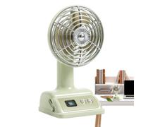 Small Desk Fan, 100 Speeds USB Rechargeable Cooler Small Bedside Fan For Home Office Bedroom Study Living Room Dormitory Apartment Makeup Adults Students Use Compact Personal Cooling Air Device
