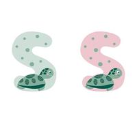 small foot Set de Lettres en Bois Chambre d'enfant S, en Bois certifié FSC® 100%, Lettres Animaux à Collectionner, 12526