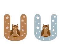small foot Set de Lettres en Bois Chambre d'enfant U, en Bois certifié FSC® 100%, Lettres Animaux à Collectionner, 12528