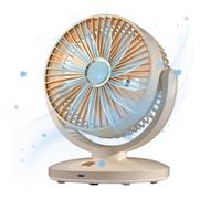 Small Rechargeable Desk Fan for Home Bedside Table Effortless Travel