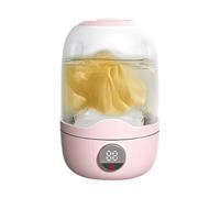 Small Washing Machine, Compact Washer, 2000 mAh Rechargeable Laundry Cup, Quiet Low-Power Design, Lightweight and Easy to Use, Ideal for Socks, Towels, Bra, Travel, White/Pink