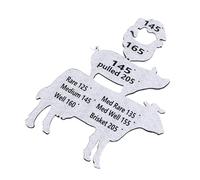 Smandy 2 PCS Aimant de Température de Viande Acrylique Guide de Cuisson Interne Tableau de Température de Viande Animale Empilable 6,3 X 4,5 X 0,4 Po pour Grill BBQ Réfrigérateur Cuisiniers à Domicile