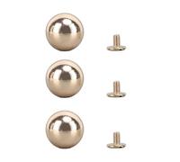 Smandy 50 Ensemble de Goujons de Rivet de Perle de 12mm avec Vis à Fente de 6mm Rivets en Métal Pointes Clous de Vêtements Décoration de Maroquinerie pour L'artisanat du Cuir Vêtements (GOLD)