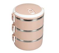 Smandy Boîte à Isotherme en Acier Inoxydable avec Couvercle Autocuiseur et Poignée Ergonomique, Idéale pour L'école, le Bureau, la Maison et les Activités de Plein air. Elle Est (3 niveaux)