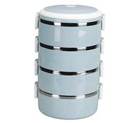 Smandy Boîte à Isotherme en Acier Inoxydable avec Couvercle Autocuiseur et Poignée Ergonomique, Idéale pour L'école, le Bureau, la Maison et les Activités de Plein air. Elle Est (4 niveaux)
