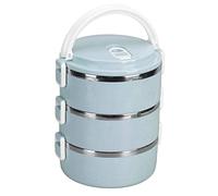 Smandy Boîte à Isotherme en Acier Inoxydable avec Couvercle Autocuiseur et Poignée Ergonomique, Idéale pour L'école, le Bureau, la Maison et les Activités de Plein air. Elle Est (3 niveaux)