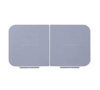 Smandy Boîte à Maquillage Murale avec Couvercle Rabattable Amovible et Lavable, Idéale pour Ranger Les Produits de Maquillage sur Le Comptoir de la Salle de Bain. (Gris)