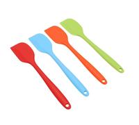 Smandy Ensemble de 4 Spatules en Silicone avec Noyau en Silicone et en Acier Inoxydable, Résistantes à la Chaleur jusqu'à 500 F, Spatule Flexible Antiadhésive pour la Cuisson, le Mélange, le