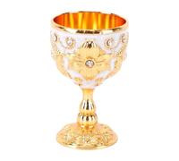 Smandy Ensemble de Verres à Vin, Verres de Cérémonie Gravés en Relief Floral pour la Décoration de la Maison d'anniversaire de Mariage Gobelet en Relief Vintage Gobelet Médiéval