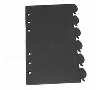 Smandy Fournitures Scolaires Index en Forme de Fruit Onglets Extractibles PP Plastique Imperméable à l'eau Gnotebook Onglet Intercalaire Pages pour Classeurs Planificateurs A6 Intercalaires à (BLACK)