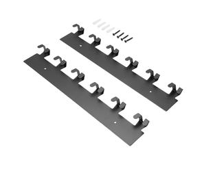 Smandy Lot de 2 Porte-clés Muraux en Fer avec 12 Crochets 35 X 6 X 2 Cm, Installation Adhésive ou Perceuse, capacité de 28 Lb pour Entrée, Couloir, Cuisine, Salle de Bain, Bureau