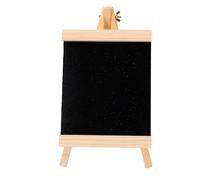 Smandy Mini Tableau Noir de Table, Tableaux Noirs en Bois, Support de Tableau Noir, Panneau d'affichage de Menu avec Chevalet pour Menu de Cuisine de Mariage, Spéciaux de café, Mini Craie Liquide