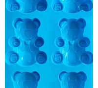 Smandy Moules de Cuisson 6 Cavités Forme Mignonne Chocolat Bonbons Gommeux Cube Plateau Ensemble pour Bricolage Fondants Glaçons Savons Ours Moule en Silicone, Moule Ours Gommeux