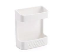 Smandy Organiseur Mural sans Perche avec étagère pour Télécommande et Téléphone, Matériau ABS, Design Minimaliste, 8,8x3,8x10,8 Cm, pour Rangement Domestique (WHITE)