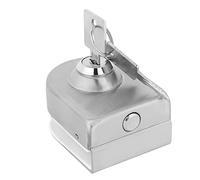 Smandy Serrure de Porte en Verre Loquet de Porte en Acier Inoxydable pour Portes en Verre de 10 à 12 Mm Brossée Antirouille avec Accessoires d'installation et clé pour Salle de Bain, Bureau à