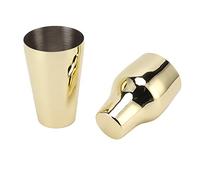 Smandy Shaker à Cocktail en Acier Inoxydable Shaker à Martini à Boisson 24oz Ensemble de Boston en Acier Inoxydable 18/8 avec Passoire Intégrée pour Barman et Bar à Domicile (Couleur or de luxe)