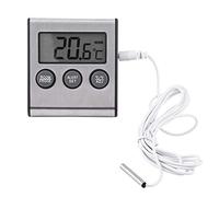 Smandy Thermomètre de réfrigérateur numérique LCD Alarme de Surveillance de la température du réfrigérateur Mini-thermomètre de Batterie avec congélateur alimenté par Batterie