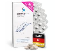 smardy 50 pastilles CyA-Test pour photomètre - acide cyanurique, piscine | Comprimés stabilisant pour testeurs électroniques PoolLab, SCUBA II, BAYROL, piscine, spa et eau potable, Made in Germany