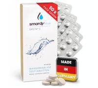 smardy 50 pastilles DPD3 photomètre, comprimés test chlore total piscine | Pour Testeurs d'eau Électroniques, Analyse Précise pour Spa, Aquarium & Eau Potable - Made in Germany