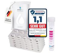 smardy 80 Pastilles Test Rapide pour Piscine & Spa - Test pH et Chlore avec Phenol Red & DPD1, Analyse Eau Piscine, Jacuzzi & Eau Potable, Avec Tube à Essai, Comprimés Made in Germany
