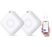 Smart Air Traceur 2 Pièces, Smart Tracker Support Apple Où, Trouver Objecett, Air Tracker Tag Localisateur pour Portefeuilles, Bagages, Sacs à Dos, Valises (iOS Uniquement)