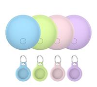 Smart Air Traceur Tag Lot de 4, Compatible avec Apple Localiser (iOS Uniquement), Air Localisateurs Tags pour Valises Portefeuilles Clés Sacs, 100dB Bip, Suivi Mondial, IP68, Batterie Remplaçable