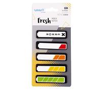 smart by Leviatan Smart Fresh Lot de 25 marqueurs adhésifs en plastique 12 x 45 mm 5 couleurs pour marquage latéral 5 x 25 piles