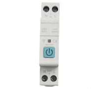 Smart Circuit Breaker 1P+N pour Tuya Smart-Life, interrupteur Wi-Fi DIN Rail avec télécommande APP, commande vocale et calendrier, 100-240 V AC, 16 A (32 A)