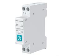 Smart Circuit Breaker 1P+N pour Tuya Smart-Life, interrupteur Wi-Fi DIN Rail avec télécommande APP, commande vocale et calendrier, 100-240 V AC, 16 A (20 A)
