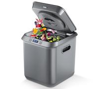 Smart Compost Bin 3.3L, Electric Kitchen Composter with LED Display, One Touch Smart Mode and Auto Cleaning, Low Noise and Easy Cleaning, Food Recycler for Indoor and Outdoor Household Kitchen Gray