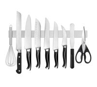 SMART&COOL Porte-couteaux magnétique mural en acier inoxydable avec aimant extra puissant pour couteaux, ustensiles de cuisine et outils 45 cm