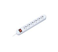 Bachmann Prise de table 381.250K, 6 prises, interrupteur marche/arrêt, blanc, IP20