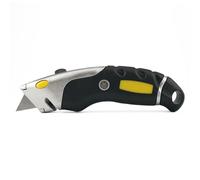 SMART Couteau Trapézoïdal Pliant 2095 - Cutter Professionnel avec Manche Ergonomique et 3 Lames de Rechange - Outil Robuste pour Moquettes, Sols et Bricolage