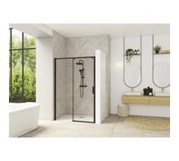 Smart Design coulissante sans seuil 170 profilé noir verre transparent g - KINEDO PA90124NTNEG