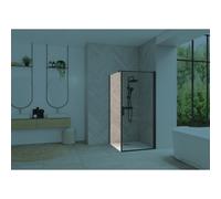 Smart Design fixe sans seuil 75 profilé noir verre transparent - KINEDO PA90151NTNE