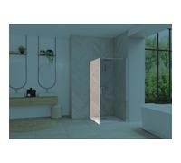 Smart Design retour fixe sans seuil 90 profilé chromé verre transparent - KINEDO PA90154CTNE