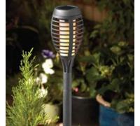 Smart Garden Lot de 5 lampes de poche à énergie solaire Effet flamme Gris ardoise