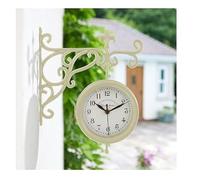 Smart Garden Products Outside In York Station 5163001 Horloge murale avec thermomètre Crème 14 cm