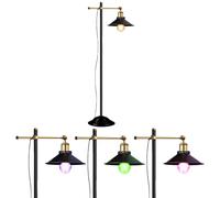 Smart Home Lampadaire Lampadaire d'appoint Lampe de salon, réglable en hauteur, métal laiton vieilli, 1x E27 RGB LED CCT, LxlxH 50x30x155cm
