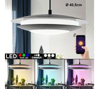 Smart Home RGB LED lampe suspension couloir suspendu plafonnier APP DIMMABLE noir Eglo 96978