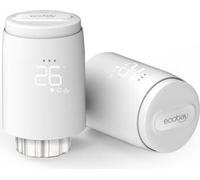 Smart Klediator Thermostat 2-Pack Zigbee Extension TRV, thermostat de chauffage sans fil, contrôle vocal par app (Alexa, Google Assistant), économie d'énergie