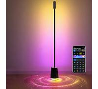 Smart Lampadaire LED avec Enceinte et Bruit Blanc, Lampadaire sur Pied Salon Ambiance RGBWWIC Compatible avec Alexa Google Assistant, Sync Musicale, Contrôle App, Reconnaissance IA pour Chambre Gaming