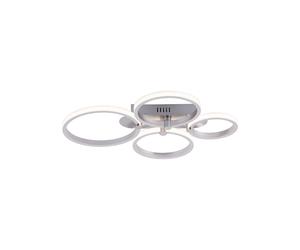 Smart LED plafonnier dimmable App Télécommande changement de couleur RGB lampe de salon, 26W 900lm blanc chaud-blanc froid, LxlxH 59x47x8 cm