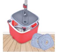 Smart Mop Revolution Liseré Vert | Balai serpillère & seau essoreur 2 compartiments, manche télescopique