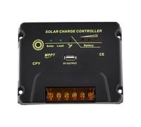Smart MPPT Contrôleur solaire 20 A 12 V/24 V PV adaptatif pour chargeur pour gel au lithium pour batterie pour camping-car Kit de panneau d'abri de jardin (20 A)